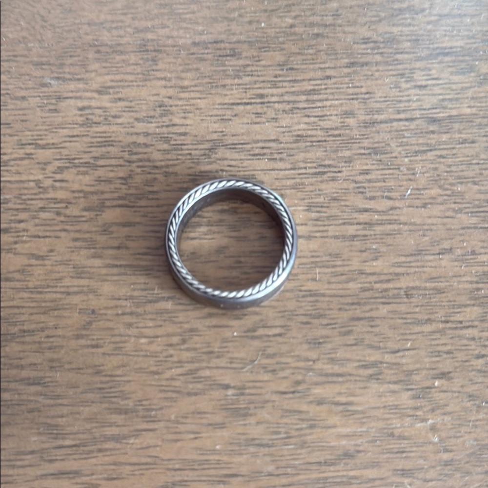 David Yurman Silver Twisted Men's Ring